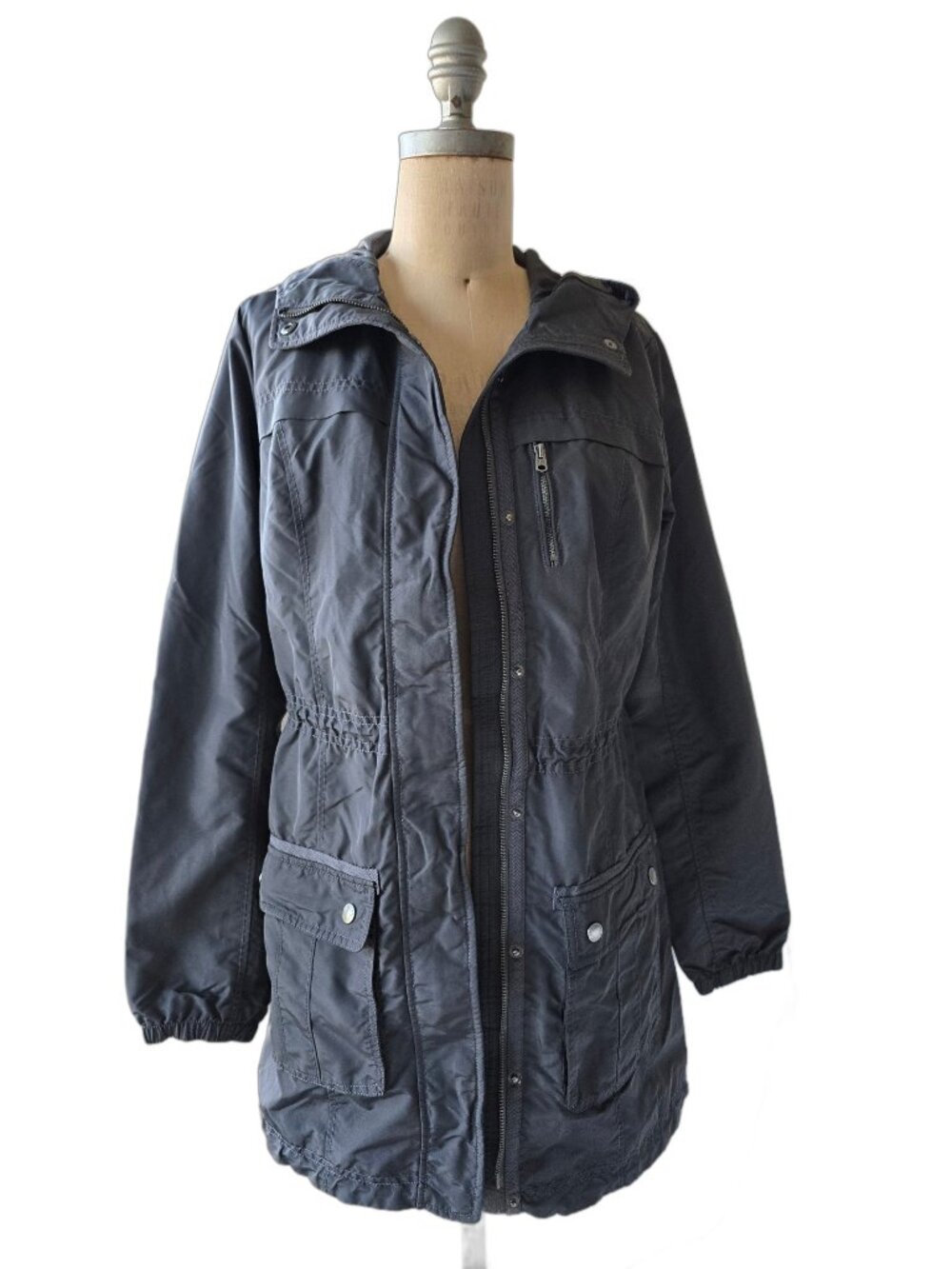 Abercrombie & Fitch Black Hooded Anorak Jacket Women's S